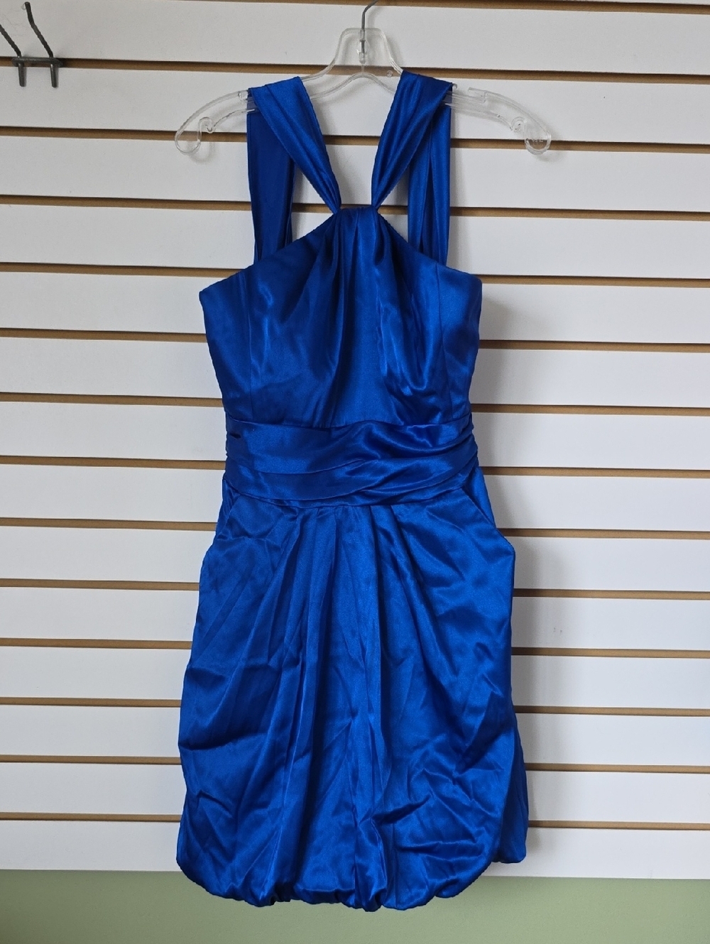 David's Bridal Royal Blue Cocktail Dress